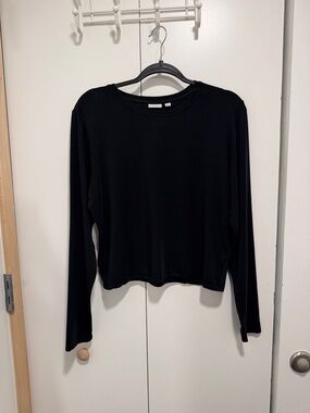 Aritzia Black Long-Sleeve Crew Tee